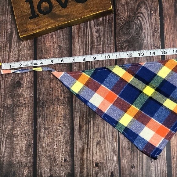 Bandana/Pet’s Bandana/Baby Bib/Scarf~Blue Plaid - Picture 5 of 15